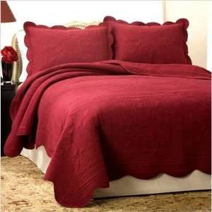 Bundle 66 French Tile Bedding Collection in Chili Pepper Red (3 Pieces 