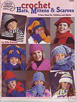 Crochet Hats, Mittens & Scarves   9 Sets  
