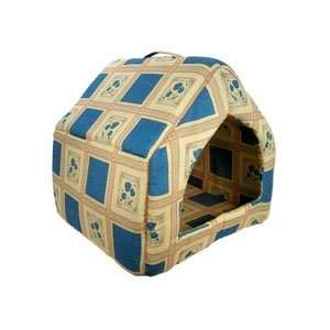    14X14X14 PET HOUSE BLUE CREAM   PET DOG/ CAT HOUSE Toys & Games
