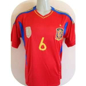  SPAIN # 6 A. INIESTA SOCCER JERSEY SIZE SMALL .NEW Sports 