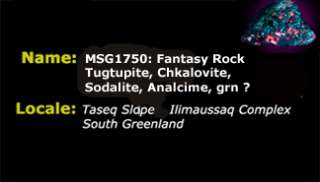 MSG 1750 Huge Fantasy Rock   Tugtupite Chkalovite +++  