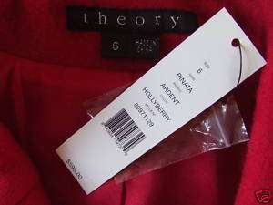 NWT$595 THEORY *PINATA* ARDENT Double Breast Wool Blends Coat Jacket 