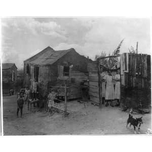 Puerto Rico Slum street with 4 boys and 3 women,c1937 