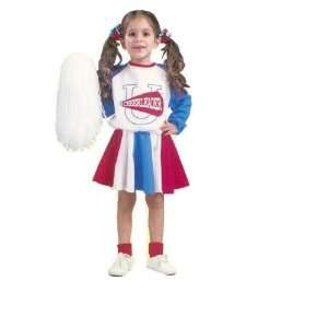  Cheerleader Costume with Pom Pom Child Size Toddler M 
