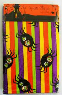 New Vinyl Halloween Spider Tablcloth 52 x 70 Oblong  