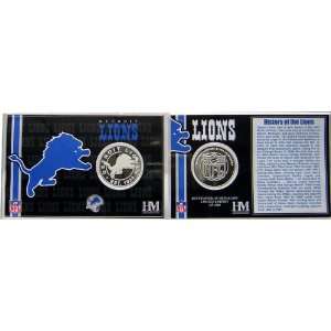 DETROIT LIONS Team History COIN CARD By Highland Mint  