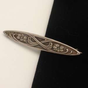 Unger Brothers Vintage Art Nouveau Sterling Silver Pin  