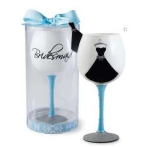    Bridesmaid Wine Glass   Custom Wine Glasses