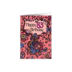 Happy Birthday   Mendhi   83 years old Card  Toys & Games   