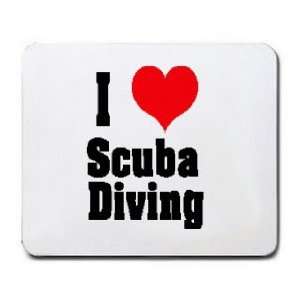  I Love/Heart Scuba Diving Mousepad
