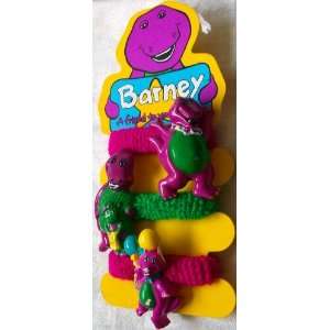  Barney and Bop Set of 3 Girl Hair Pony Tail Holders Toys & Games