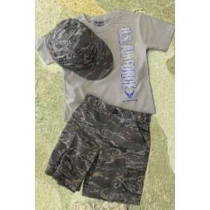   Air Force Camo Short,Shirt and Hat Set Child / Youth SIZE LARGE (10