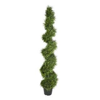   TWO Pre Potted 4 Cypress Artificial Topiary Trees