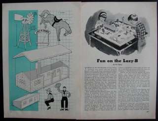 Wooden Toy / Model LAZY B RANCH 1957 How To Build PLANS  