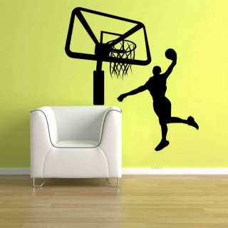 Basketball Player Slam Dunk Wall Sticker Vinyl Decal  