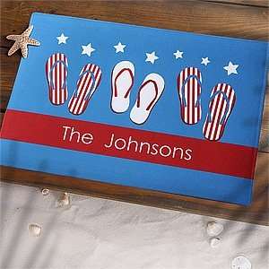   Patriotic Fourth of July Personalized Door Mats Patio, Lawn & Garden