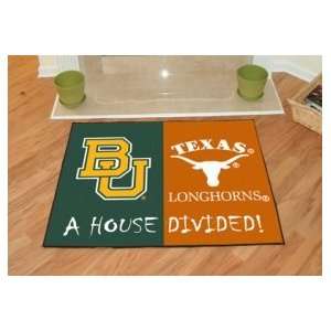  Texas Longhorns House Divided Rug Mat
