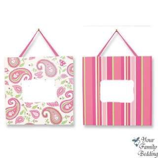 Baby Girl Pink Green Paisley Infant Nursery Bedding Set  