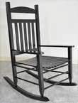 Black Contemporary Porch Rocking Chair  