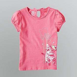 Girls Flower Embroidered T Shirt  Toughskins Clothing Girls Tops 