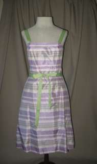 KATHLIN ARGIRO Atelier Lavender Green Pink Dress Sz 4  