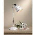 NEW 1 Light Floral Table Reading Lamp, Silver, White Ceramic with 