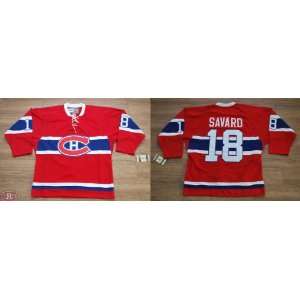  Canadiens Authentic NHL Jerseys Serge Savard Throwback Red Hockey 