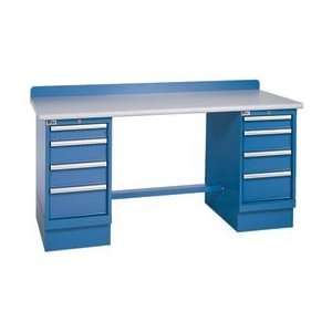 Technical Workbench W/4 Drawer Cabinets, Plastic Laminate 