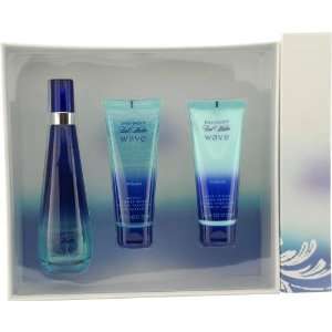 Cool Water Wave By Davidoff For Women Edt Spray 3.4 Oz & Body Lotion 2 