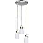   LS 17043FRO Firenze 3 Lite Pendant Lamp, with Frosted Glass Shade