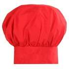 Adcraft Red Cloth Chef Hat, Adjustable Velcro Closure