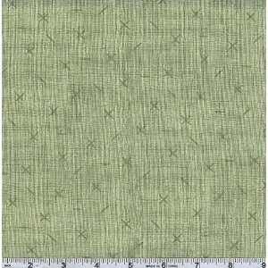   Stitches Texture Green Fabric By The Yard Arts, Crafts & Sewing