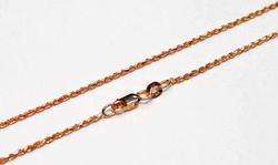 1MM 14K PINK/ROSE GOLD DIAMOND CUT ROPE CHAIN NECKLACE 18  