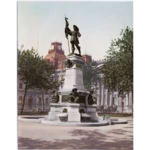    Reprint Statue of Maisonneuve, Montreal 1901