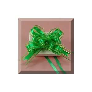  Emerald/Gold Elegance Fabric Butterfly Bow