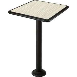  Square Pub Height Permanent Post Mount Table with Vinyl 