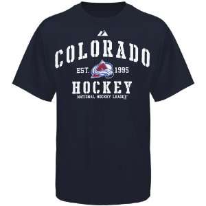  Majestic Colorado Avalanche Ice Classic T shirt   Navy 