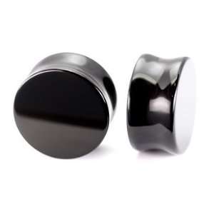   Flare BLACK BLACK AGATE STONE Plug   Price Per 1  5mm~4g Jewelry