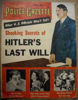ADOLF HITLER Cover POLICE GAZETTE MAG March 1955  