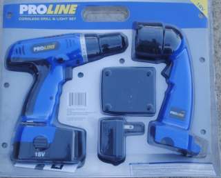 Proline 18 Volt Cordless DRILL and Cordless Light and More  