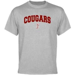  Charleston Cougars Ash Logo Arch T shirt  Sports 