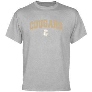 Charleston Cougars Ash Logo Arch T shirt  Sports 