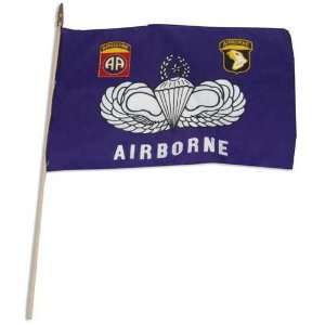  Airborne   Regular   Flag 12in x 18in Mounted on 24in 