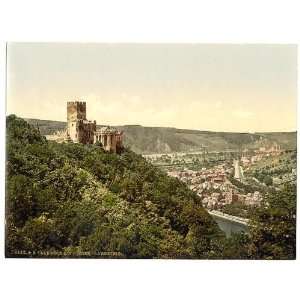  Photochrom Reprint of Lahneck and Nieder Lahnstein Castle 