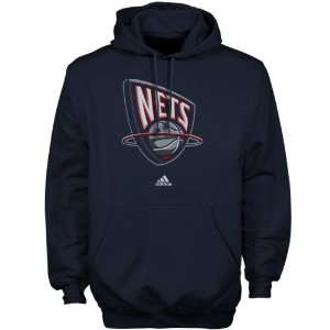   Jersey Nets Navy Blue Primary Logo Hoody Sweatshirt