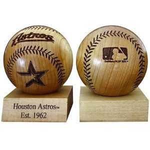    Grid Works Houston Astros Engraved Wood Baseball