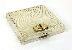 VINTAGE TIFFANY & CO. 18K GOLD & SILVER LADIES COMPACT  