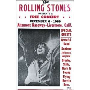   Rolling Stones 14 X 22 Vintage Style Concert Poster 