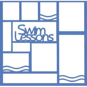 Swim Lessons 12 x 12 Overlay Laser Die Cut Office 