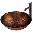  Vigo Russet Glass Vessel Sink and Faucet Set